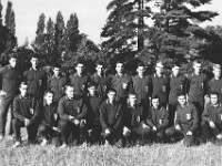 N° 6 – Liège - Août 1964 - Equipe du  Bataillon de Joinville 1er rang : François BONIFACY (1/2 fond) - THELLIER (Fond) - CHRETIEN (lancers) - JANOT - Jean MICARD (Sauts) - DURIEUX (1/2 fond) - GAUTHIER - VIAL - FOURNIER (Sergent) 2ème rang : GHIENNE - HARRIGA - Michel SEUTIN (sprint) - Pierre JANOT (fond) DELAIRE (saut) - GILLES - Pierre BÉRARD (1/2 fond) - Gilbert LE BOULICAUT (fond) - René LACROIX (fond) - VADOT (fond) - Michel MERMET (sprint) : BJ